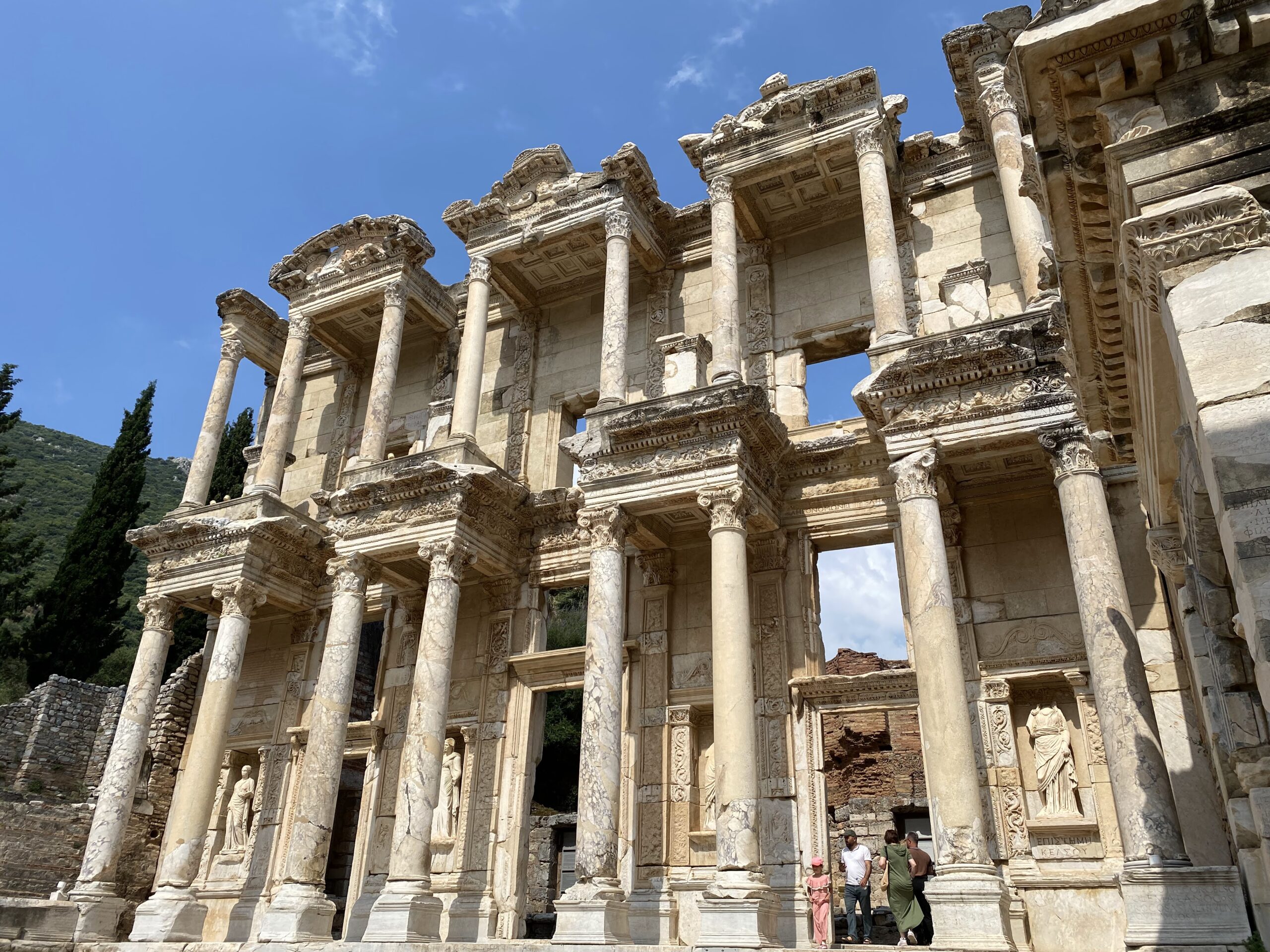 Photo of the ruins of the library at Ephesus.